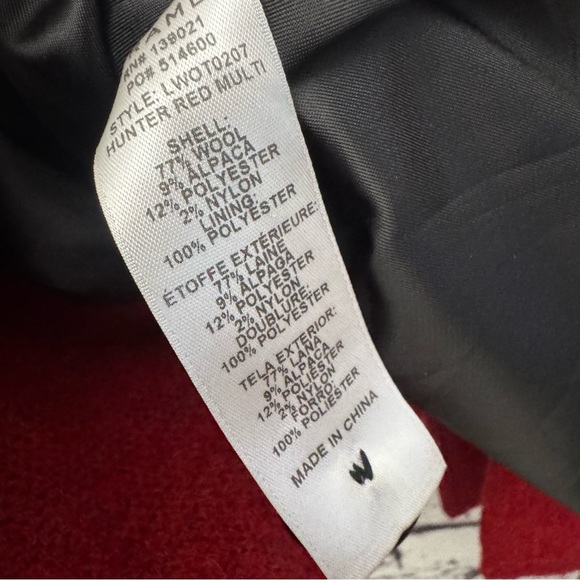 Frame Buffalo Check Peacoat in Hunter Red Multi
Size XS - Picture 7 of 9